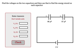 Energy Stored on Capacitors in Series