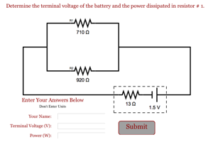 Parallel Circuit with Internal Resistance