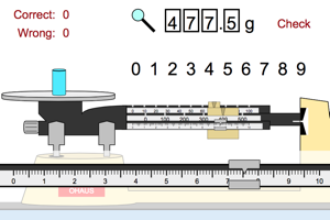 What does a triple beam balance scale measure