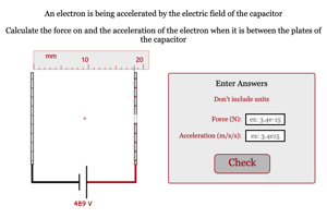 Force and Acceleration in Capacitor