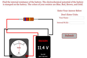 Internal Resistance from Terminal Voltage Problem