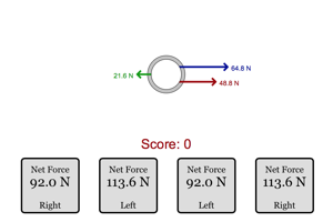 Linear Net Force Game Picture